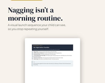 Visual Morning Routine for Kids | Launch Sequence Cards, Checklist, Tracker (PDF)