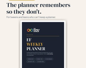 EF Weekly Planner for Teens | Executive Function System (PDF Download)