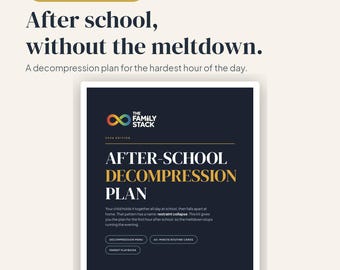 After-School Decompression Plan | Restraint Collapse After School Routine | Decompression Menu & 60-Minute Routine Cards | Printable PDF