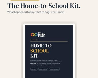 Home-to-School Communication Kit | Daily Notes, Weekly Check-In (PDF Download)