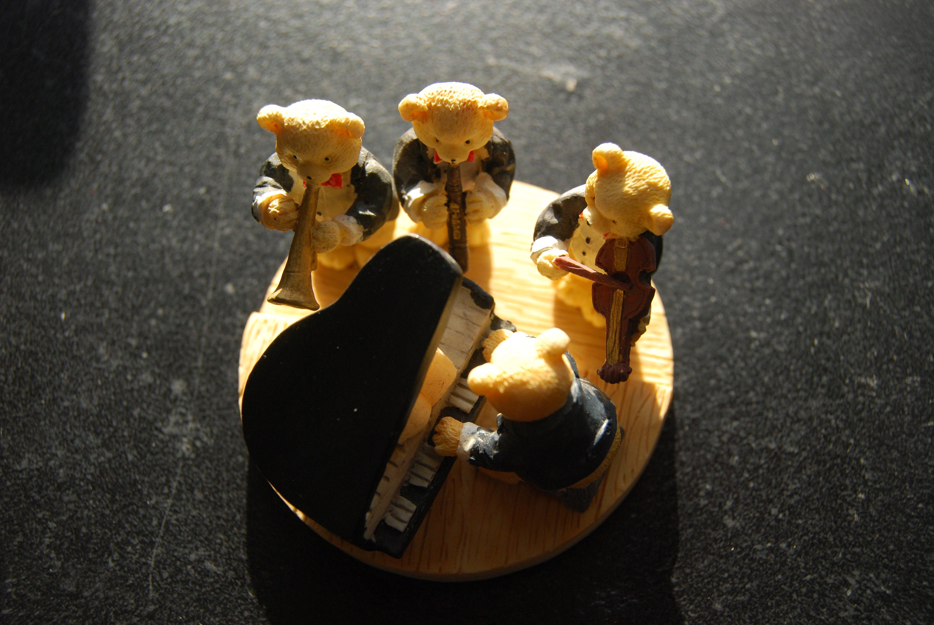 Plaster Bear Figurines Musical Quartet Home Decor Etsy
