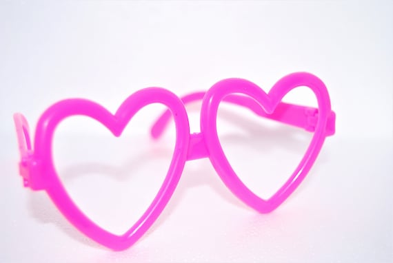 Pink Heart Shaped Glasses Elton John Costume Accessory Pink Heart Shaped Glasses Elton John Costume Accessory