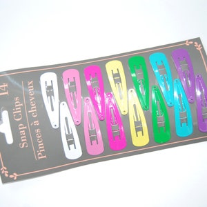 gay pride lgbtq+ rainbow colored metal hair snap clips / 14 count