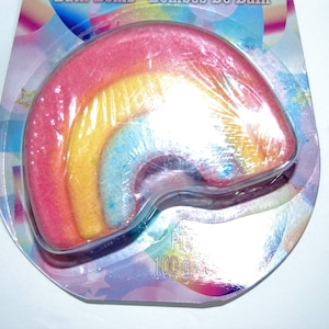 gay pride lgbtq+ rainbow colored bath bomb