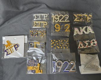 Sorority Inspired Brooches - Delta, AKA, Zeta & Sigma Gamma Rho