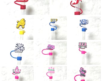 Sorority Inspired Straw Toppers