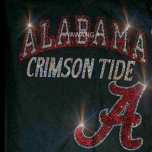 DO IT YOURSELF Iron-on Patches - Alabama Crimson Tide Rhinestone Heat transfers