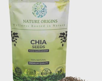 Organic Chia Seeds Raw Natural Certified Organic Vegan 200G - 5KG