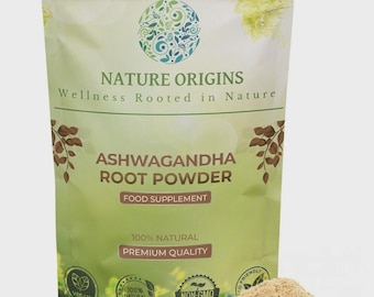 Pure Ashwagandha Root Powder – Indian Ginseng Adaptogen Supplement