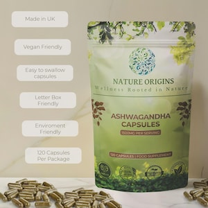 Nature Origins Ashwagandha Capsules – Stress Relief | Natural Deep Sleep | Recovery Support image 4