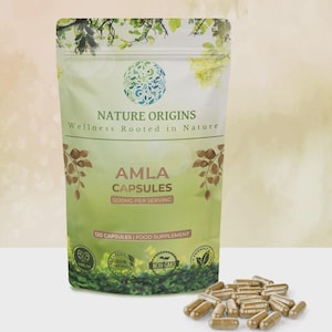 Amla Capsules – Natural Immune Booster & Skin Rejuvenation | 1200mg per Serving | 120 Capsules