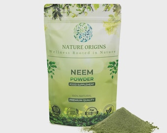 Puur neempoeder: 100% natuurlijk, veganistisch, niet-ggo-vrij voedingssupplement