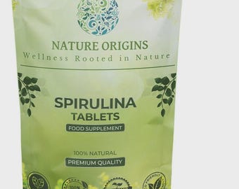 Organic Spirulina Tablets 500mg – Detox, Immune Support, Vegan, Non-GMO