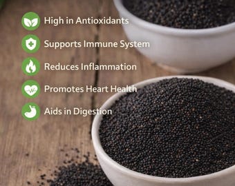 Organic Nigella Black Seed – Natural Immune, Digestion Support (10g–1kg)