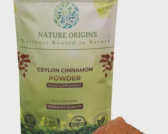 Nature Origins puur ceylonkaneelpoeder, voedingssupplement, veganistisch, GGO-vrij