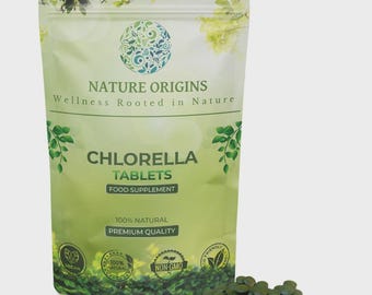 Organic Chlorella 500mg Tablets Heavy Metal Detox, 50 - 1000 Tablets