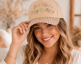 Gorra vaquera estilo western en tonos pastel / Gorra vaquera a cuadros / Gorra de estilo campestre de boutique