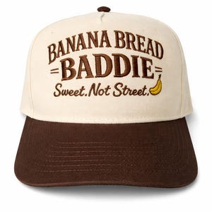 Banana Bread Baddie Embroidered Trucker Hat | Funny Southern Girl Hat | Cozy Cowgirl Boutique Hat | Western Womens Cap