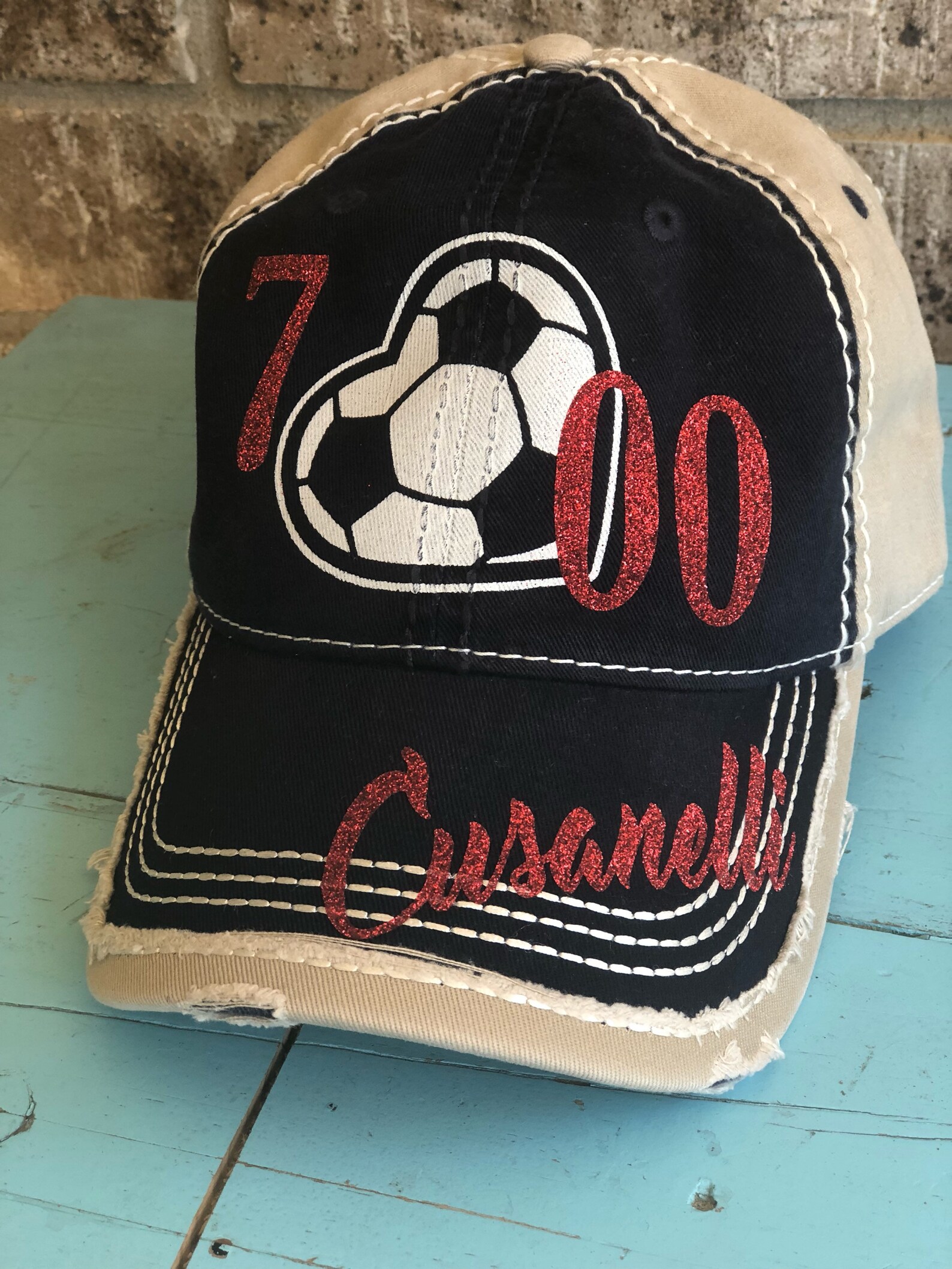 Customized Soccer Mom Cap Fun Soccer Baseball Cap With 2 Etsy