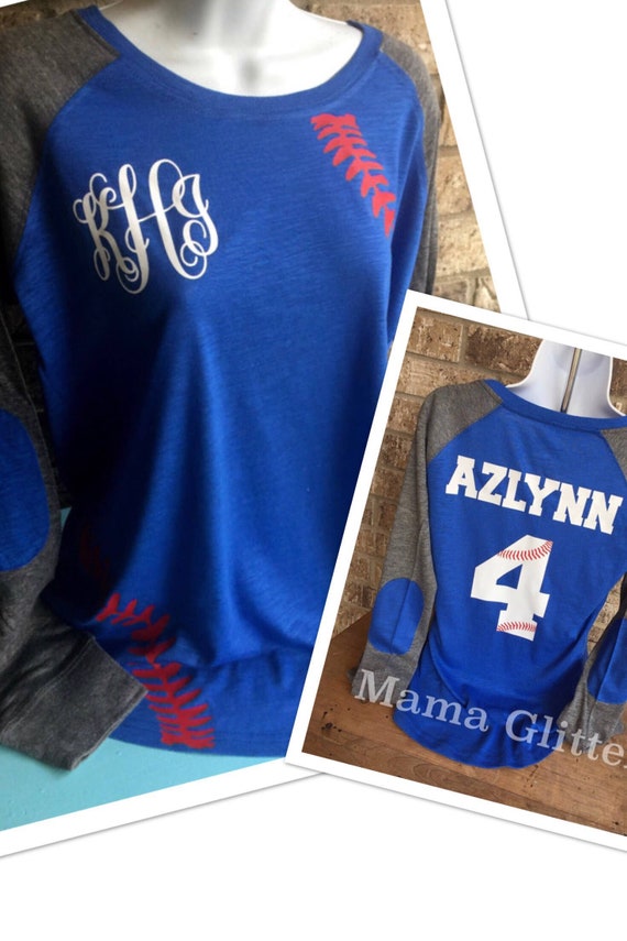 monogrammed baseball shirts for moms