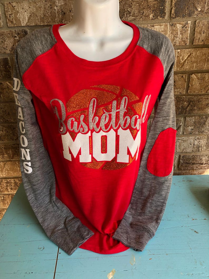 Basketball Mom Shirt Customized Glitter Basketball Shirt | Etsy