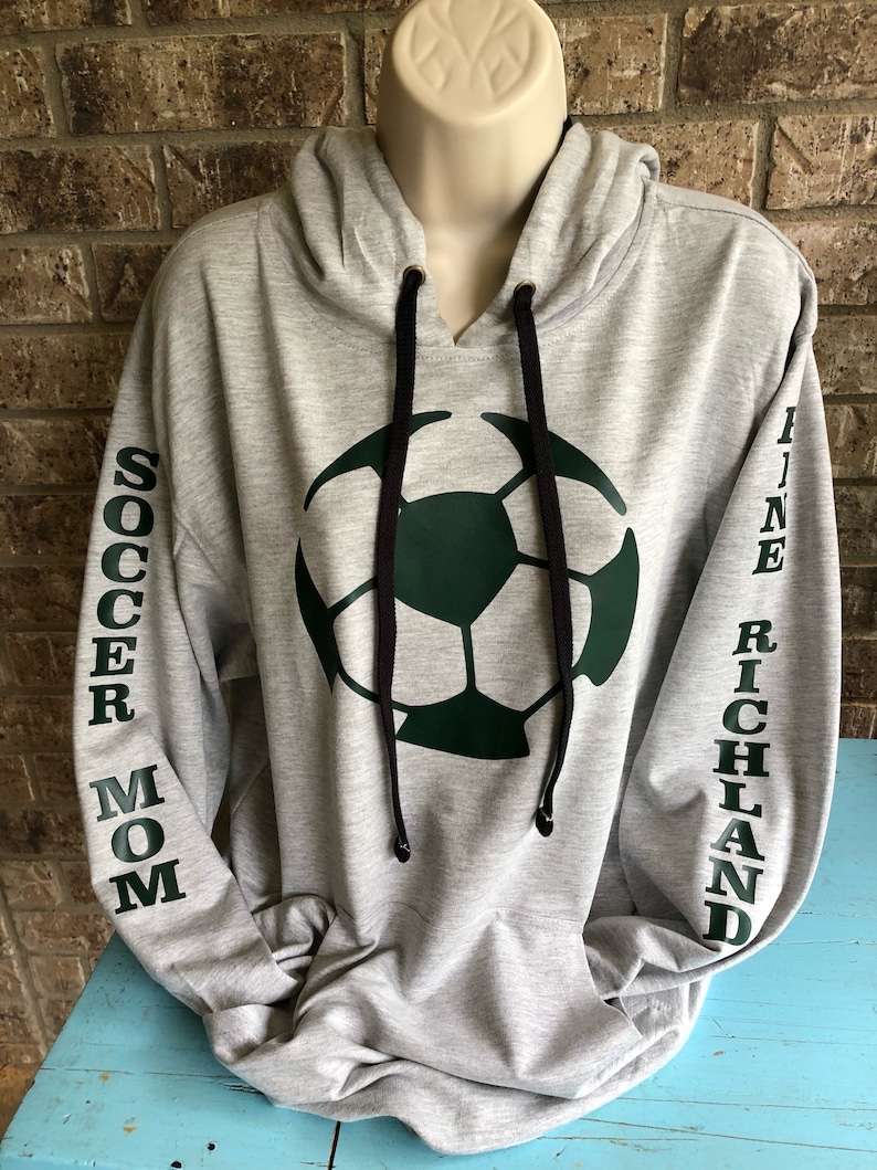 Soccer Mom Hoodie Customize Colors Soccer Sweatshirt Soccer Etsy