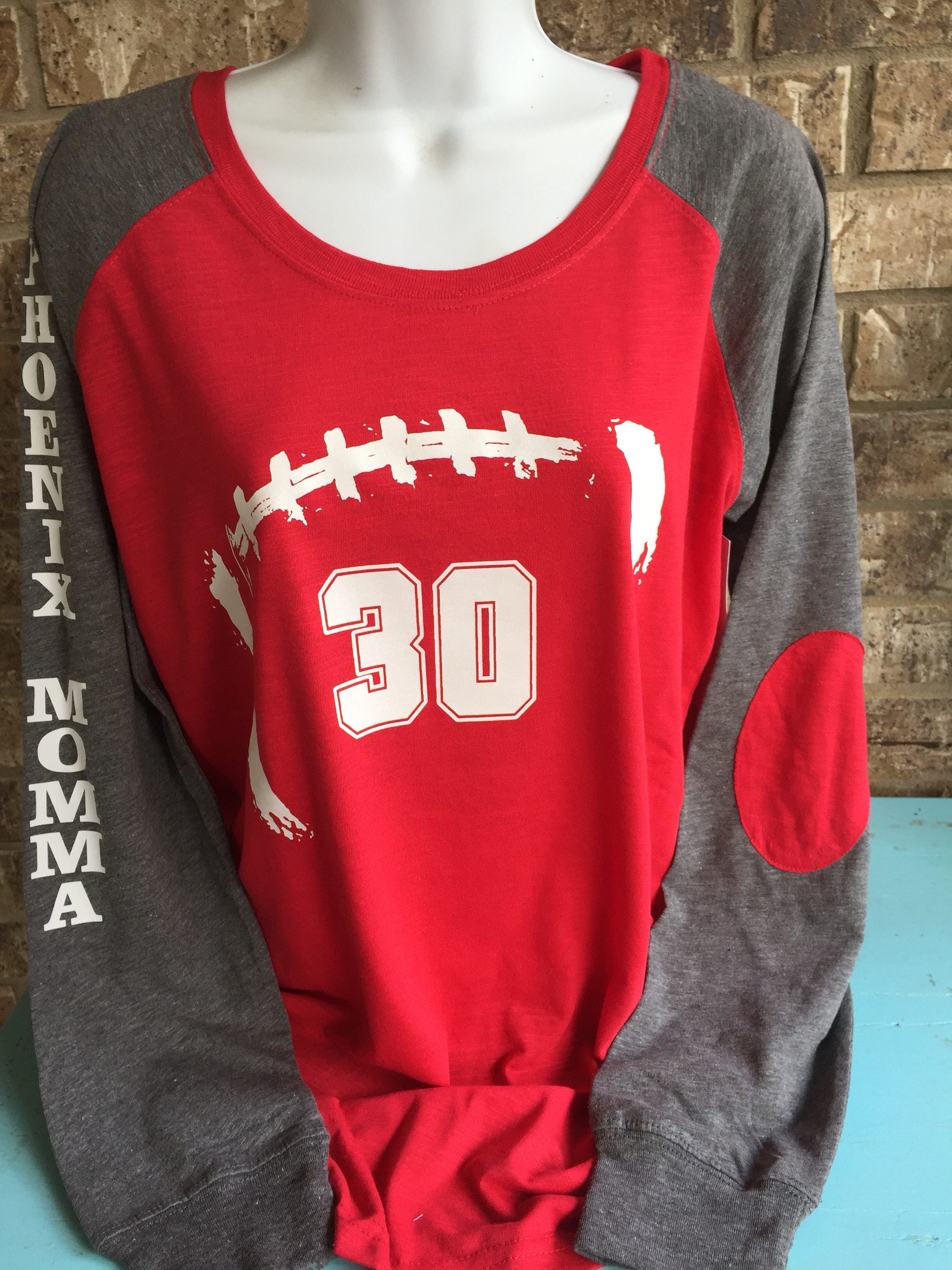 Football Mom Shirt with on front name on back Football mom | Etsy