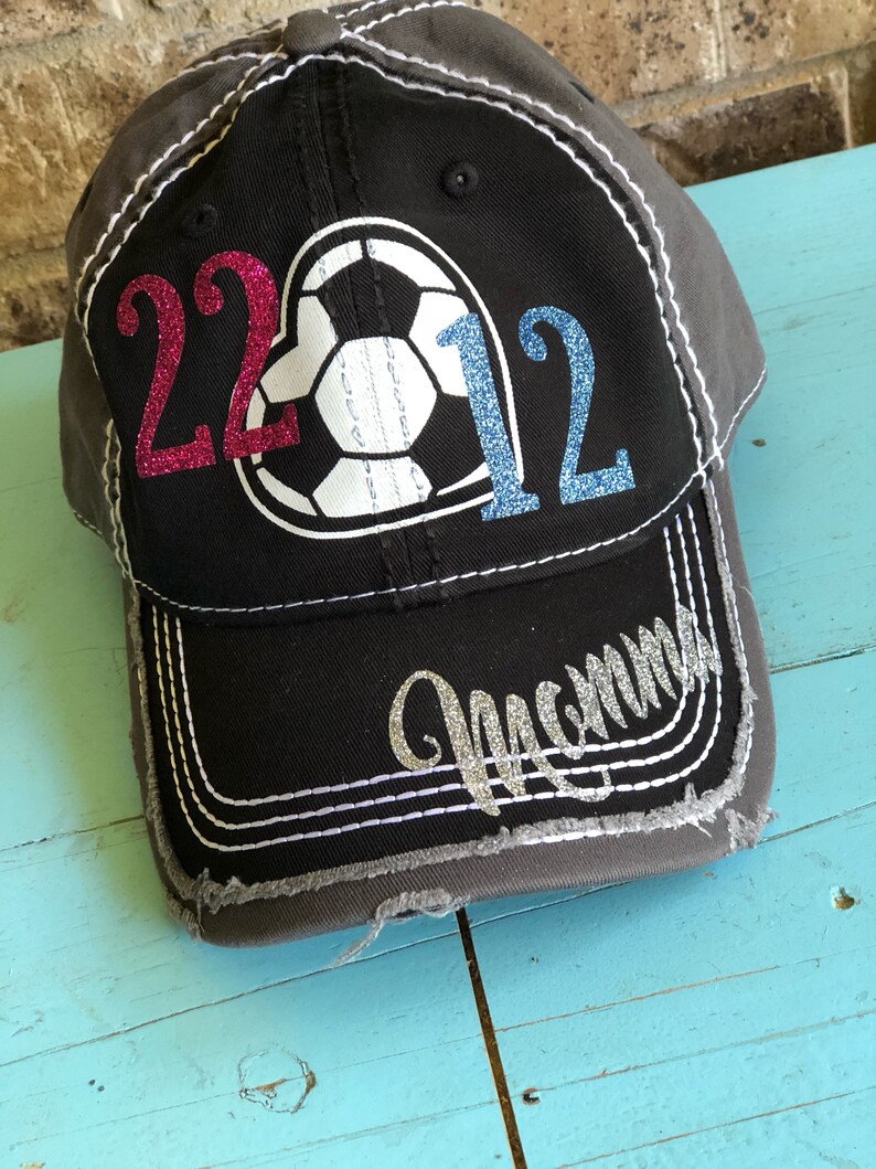 Customized Soccer Mom Cap Fun Soccer Baseball Cap With 2 Etsy
