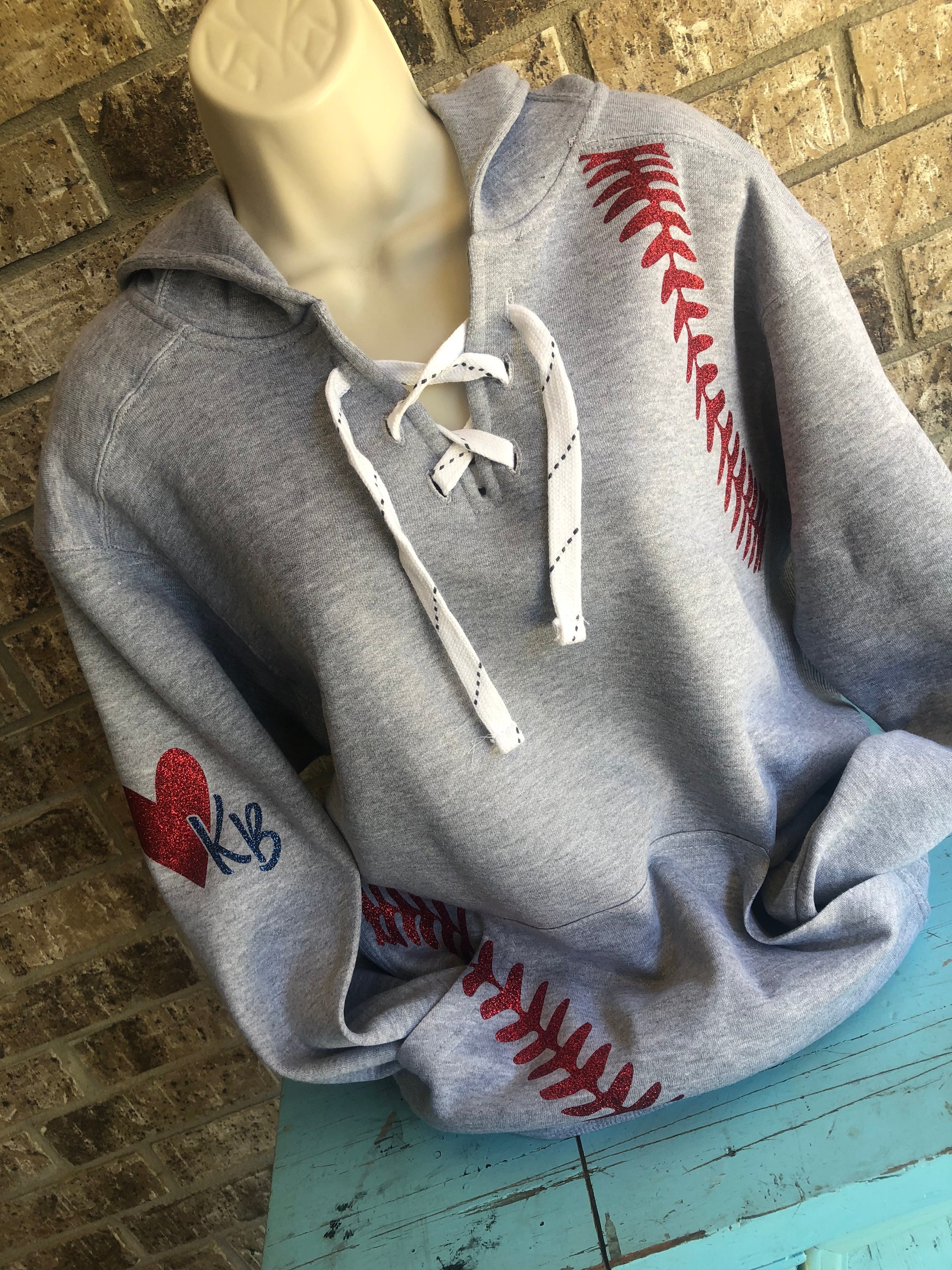 Glitter Baseball Hoodie | It's Baseball Y'all | Customize with your Team &  Colors