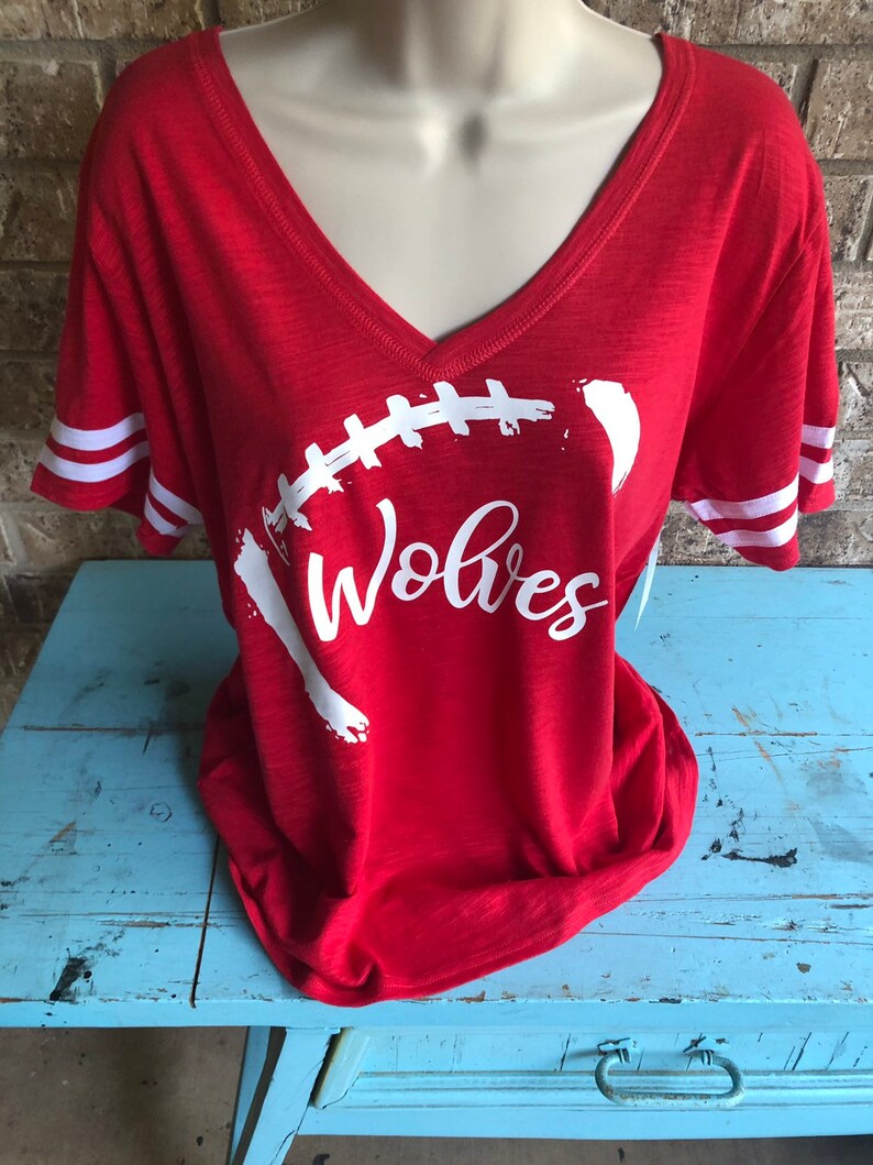 Football Team Shirt With Name on the Back Football Mom Mascot Etsy
