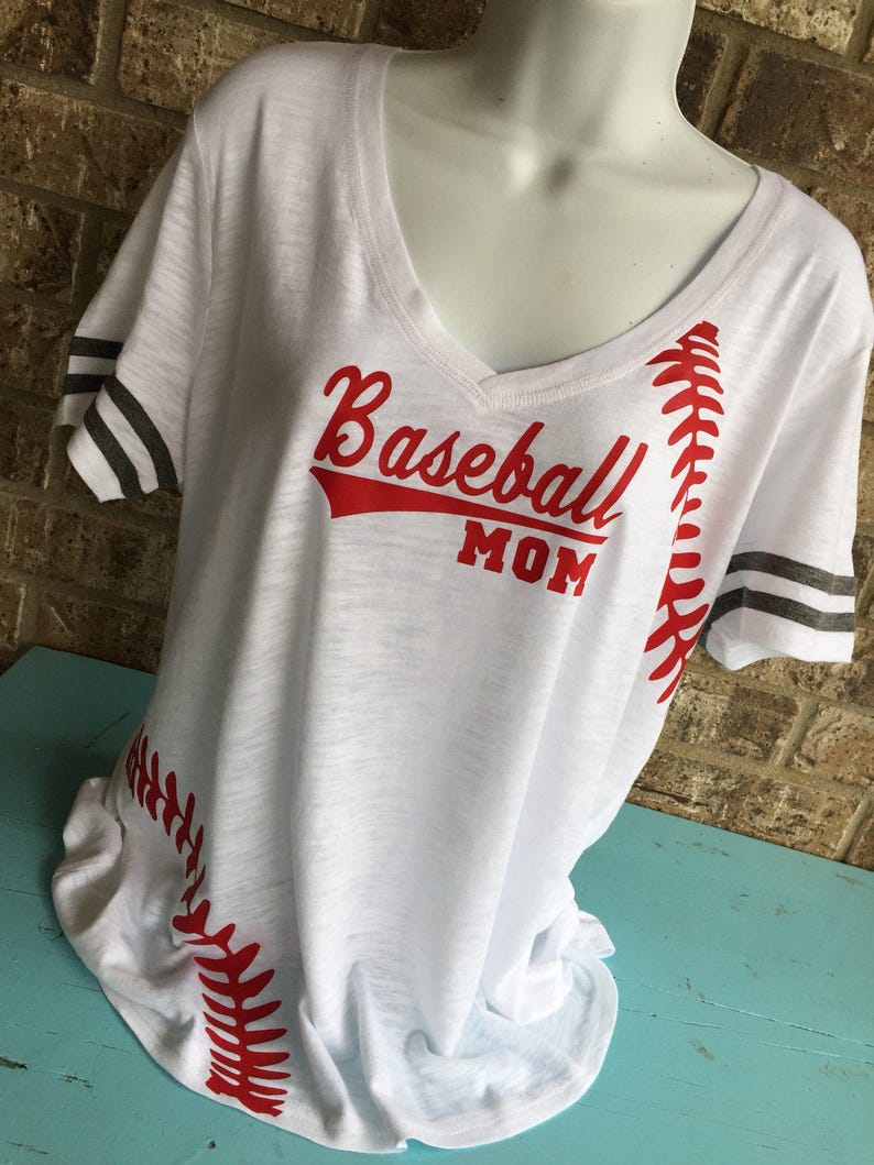Baseball Laces T-Shirt with baseball mom shirt Customized | Etsy