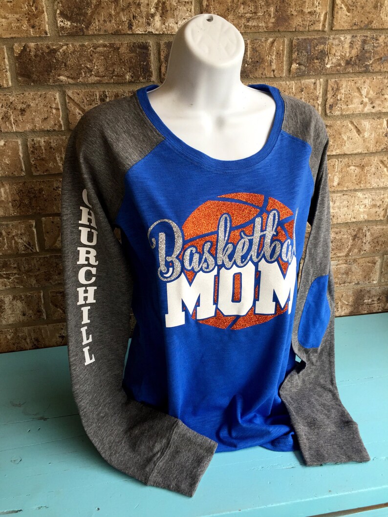 Basketball Mom Shirt Customized Glitter Basketball Shirt Etsy