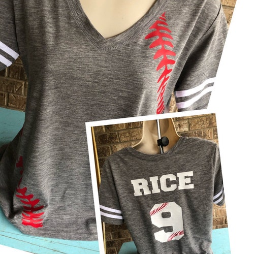 Baseball Laces Tshirt With Baseball Mom Shirt Customized Etsy