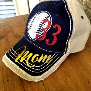 Customized Baseball Mom Cap, Fun Baseball Cap, Baseball Mom Hat, Sports ...