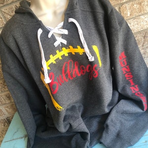Football Hoodie With Lace up Front and Football Laces With Name Matte ...
