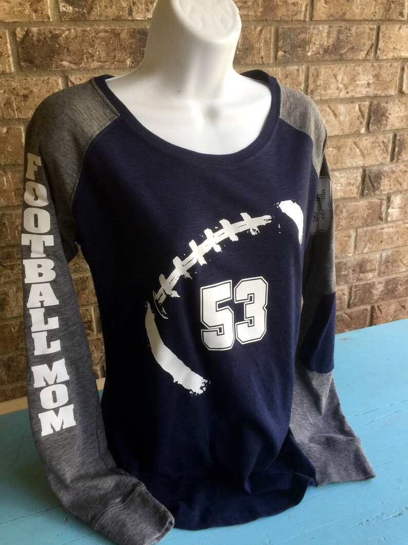 Football Mom Shirt with on front Football mom shirts RUNS | Etsy