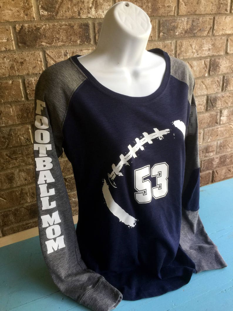 Football Mom Shirt with on front Football mom shirts RUNS | Etsy