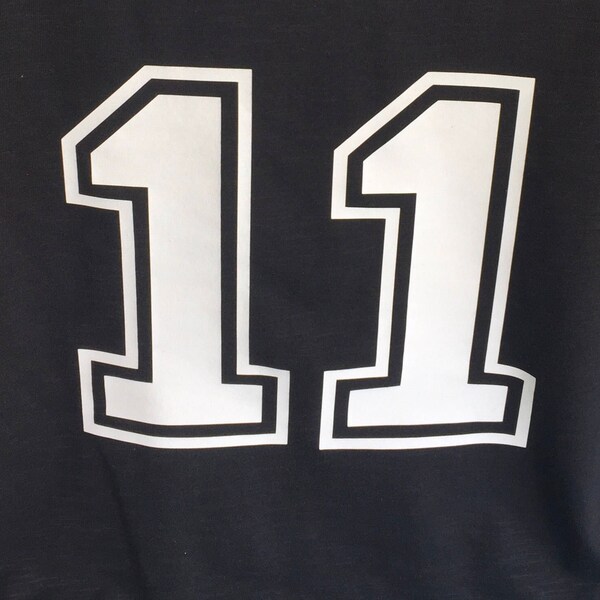 Number Only on the back of shirt MATTE Vinyl NOT for purchase alone