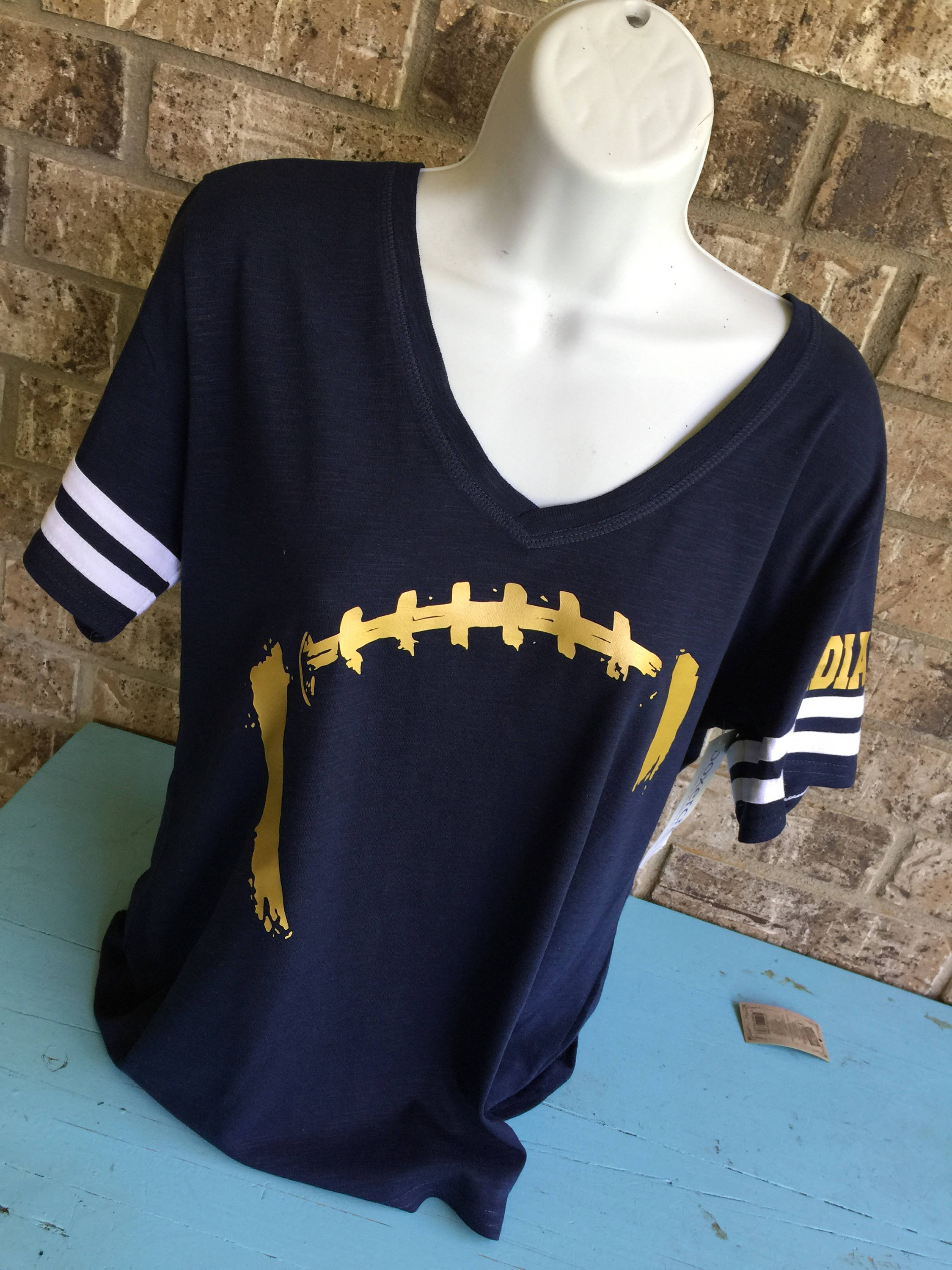 Short sleeve Football GOLD Laces T-Shirt football mom shirt | Etsy