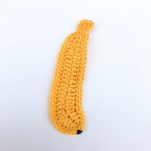 Appliques cochet, fruits au crochet, 1 grande banane au crochet, fabrication de cartes, scrapbooking, appliques, fait main, embellissements à coudre