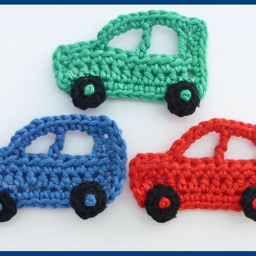 Handmade Sew on Patches Crochet Applique 3 Small Crochet Etsy