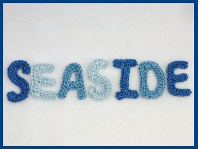 8 Applique Letters Crochet Applique 8 Crochet Letters Etsy