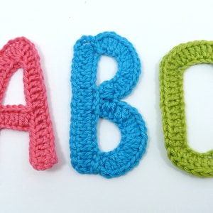 1 Applique letter, Crochet applique, 1 large crochet letter, cardmaking, appliques, scrapbooking, handmade, sew on patches embellishments