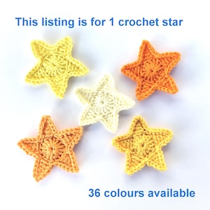 1 Applikation Stern, Häkelapplikation, 1 gehäkelter Stern, Applikation, handmade, handmade, Aufnäher. Verzierungen