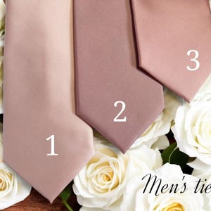 Dusty Rose Blush Pink Quartz Mauve Light Rose neck tie