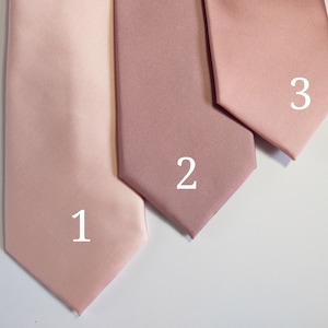 Dusty Rose Blush Pink Quartz Mauve Light Rose neck tie