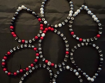 My Chemical Romance: Three Cheers for Sweet Revenge Song Title Bracelets pack of 8
