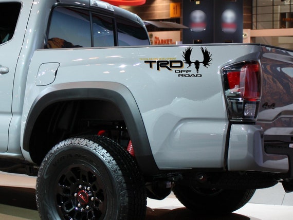 Toyota TRD sport Racing Tacoma Tundra 2 Flag US Decal Vinyl Pair Sticker Truck