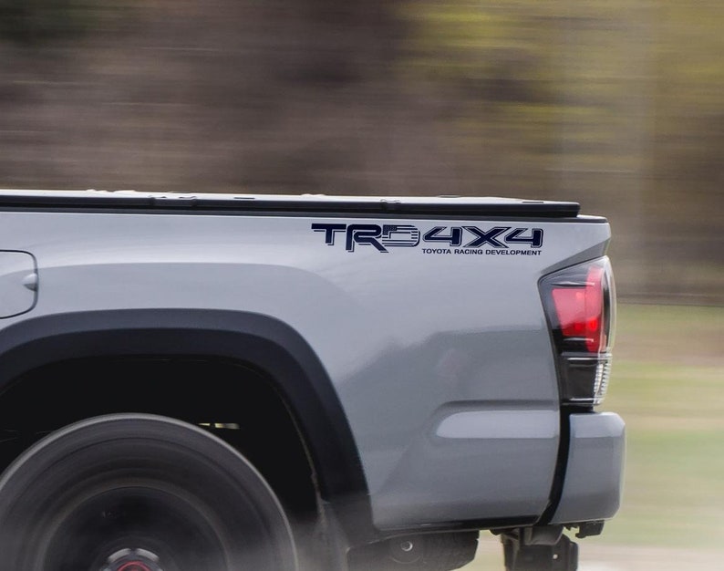 Toyota TRD sport Racing Tacoma Tundra 2 Flag US Decal Vinyl Pair Sticker Truck