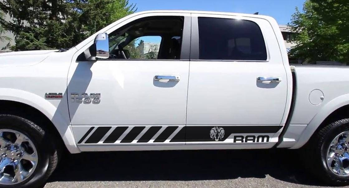 side stripes RAM 1500 Body Kit Stickers Decals for truck 